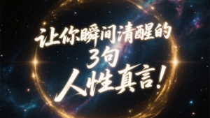 【人间清醒】感情中不再受伤,三点细节，让你瞬间清醒活动高级感